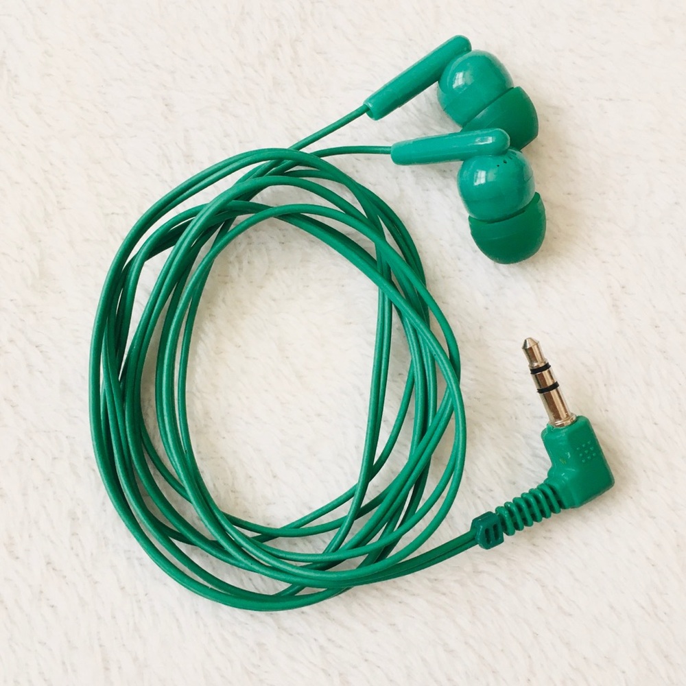 Aer Lingus Portable Wired Earbuds Green Standard Mobile Headphones